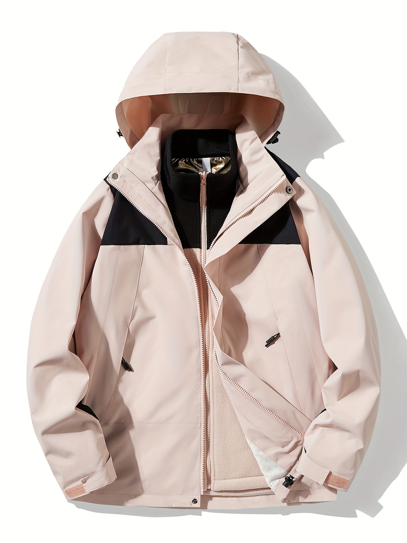womens 3 in 1 winter outdoor jacket set waterproof warm with detachable fleece liner hooded for hiking travel details 11