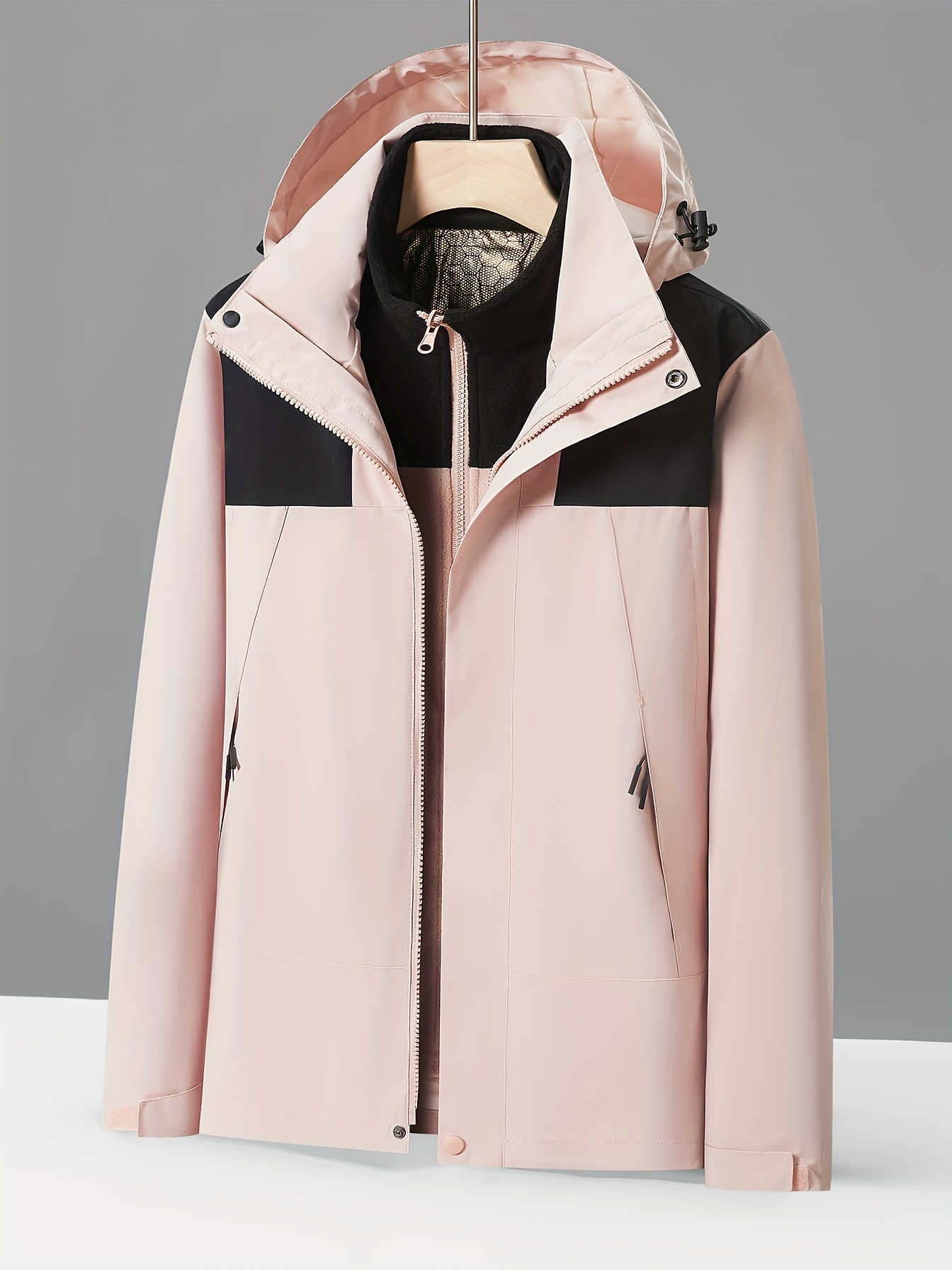 womens 3 in 1 winter outdoor jacket set waterproof warm with detachable fleece liner hooded for hiking travel details 14