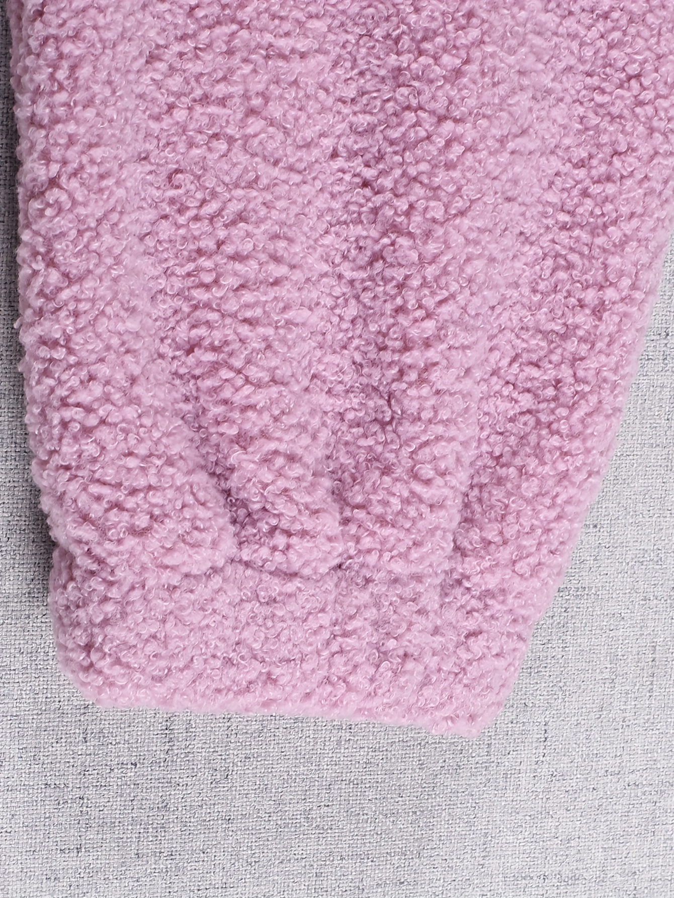 1pc cozy plus size womens casual sherpa jacket solid color polyester knit fabric with stretch stand collar long sleeve zip for details 31