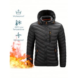 Women's Slim-Fit Waterproof Hooded Jacket - Casual & Stylish, Long Sleeve, Machine Washable for Fall/Winter